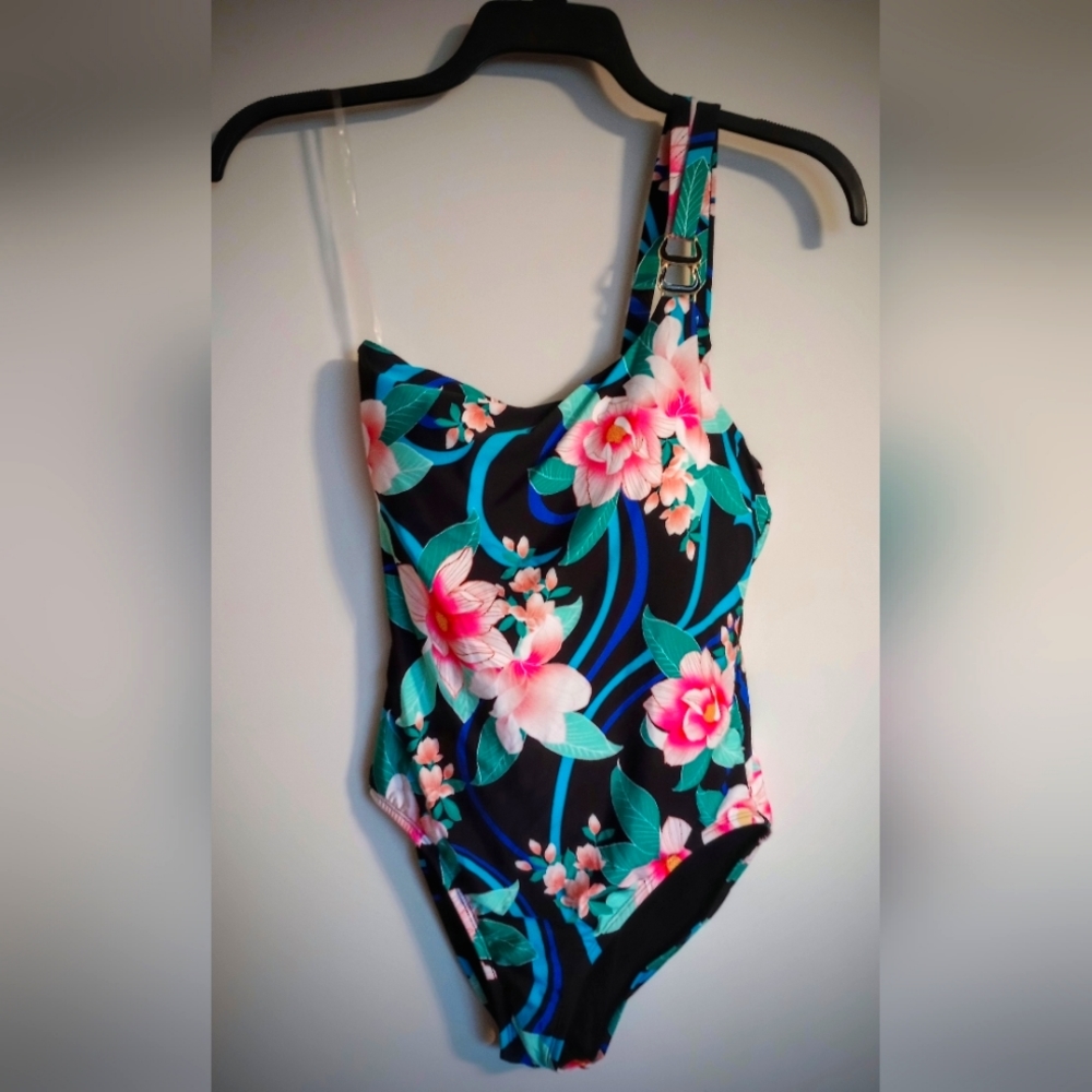 SALE 💥 La Blanca One Shoulder Swimsuit Floral One Piece Tummy Control